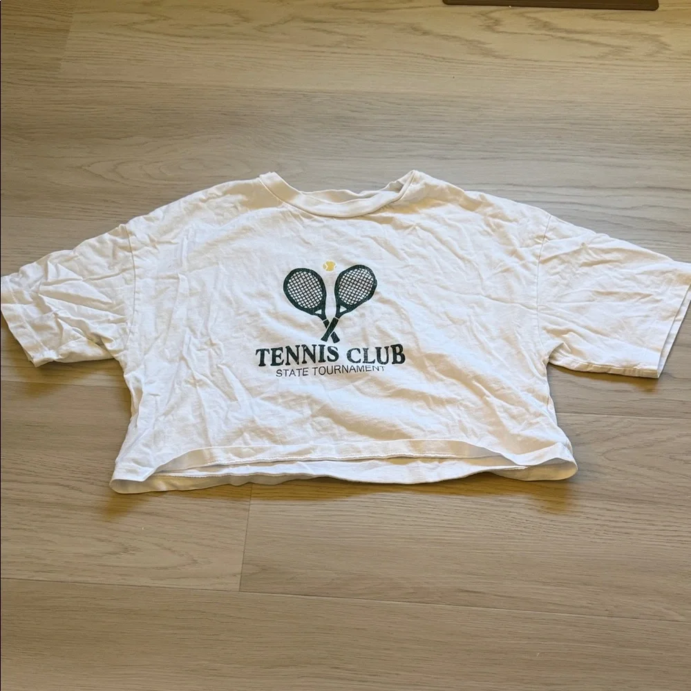 Cotton On Classic White Graphic Cropped Tee - Picture 1 of 3